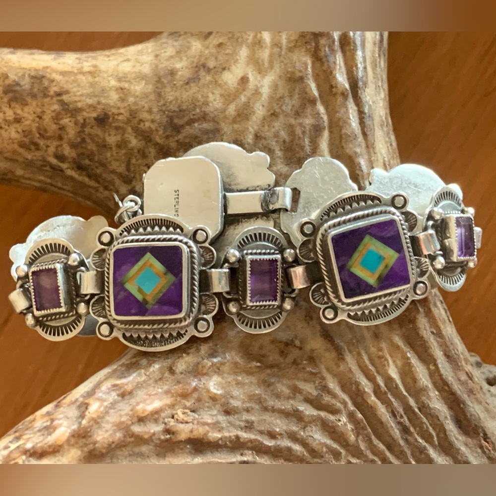 Aldrich Art * Vintage Sugilite & Turquoise Link Beacelet